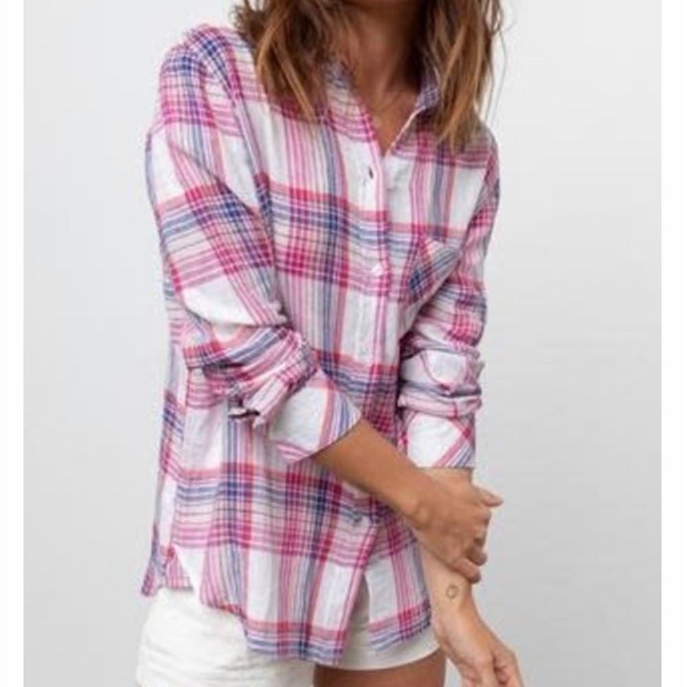 NWOT RAILS Charli Plaid Long Sleeve Shirt Size S - Picture 1 of 12